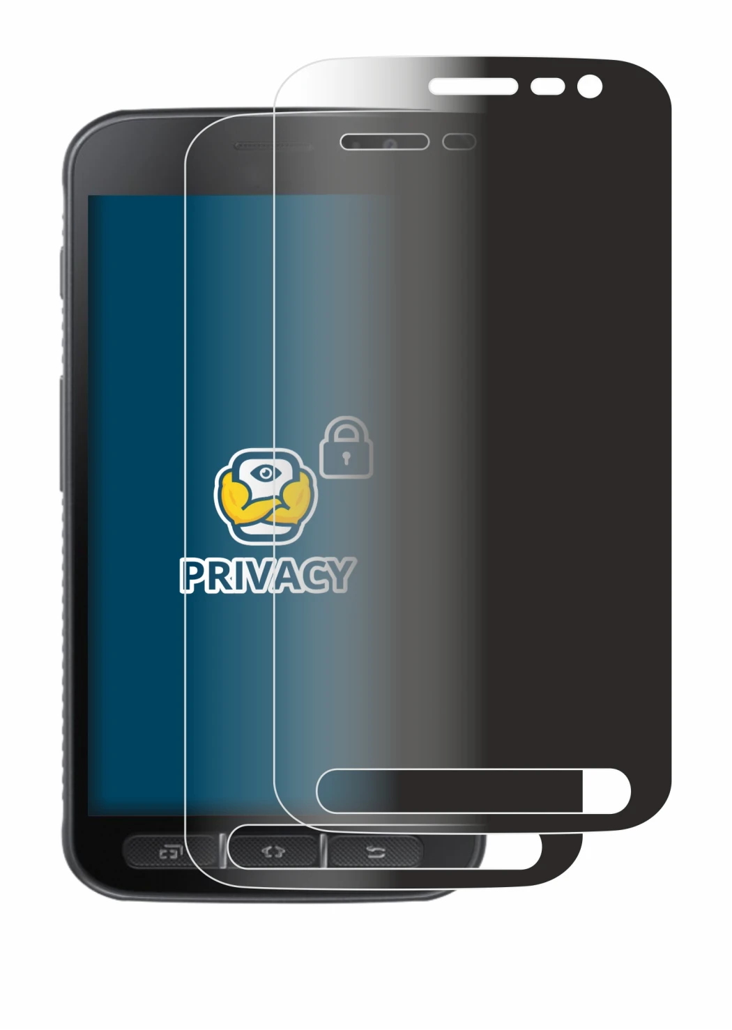 Image of the device Samsung Galaxy XCover 4s with a wide variety of screen protectors.