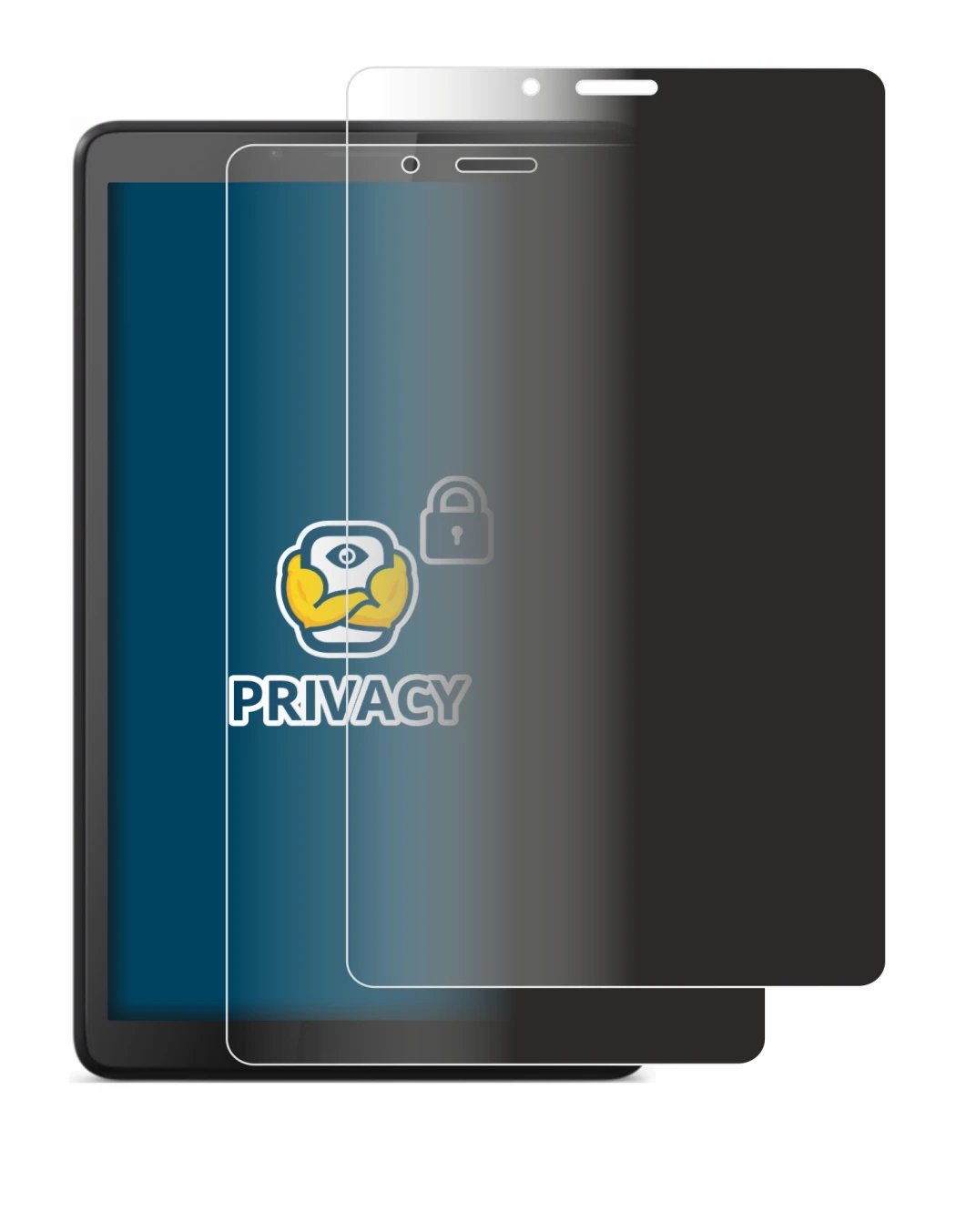 Image of the device Lenovo Tab M7 with a wide variety of screen protectors.