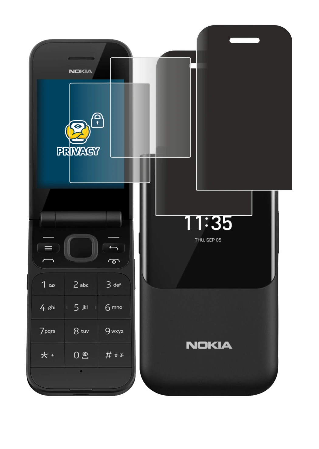 Image of the device Nokia 2720 Flip with a wide variety of screen protectors.