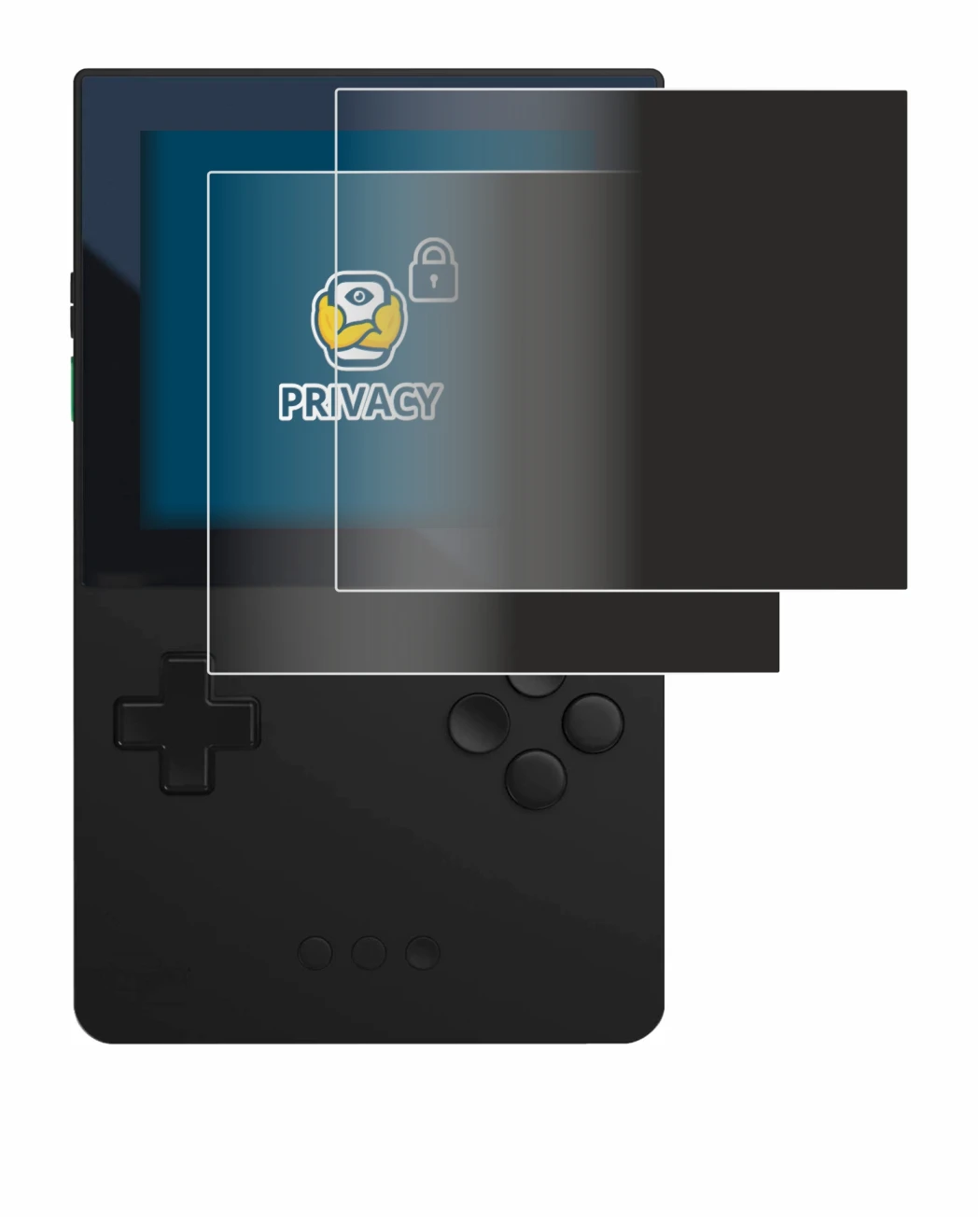 Image of the device Analogue Pocket with a wide variety of screen protectors.