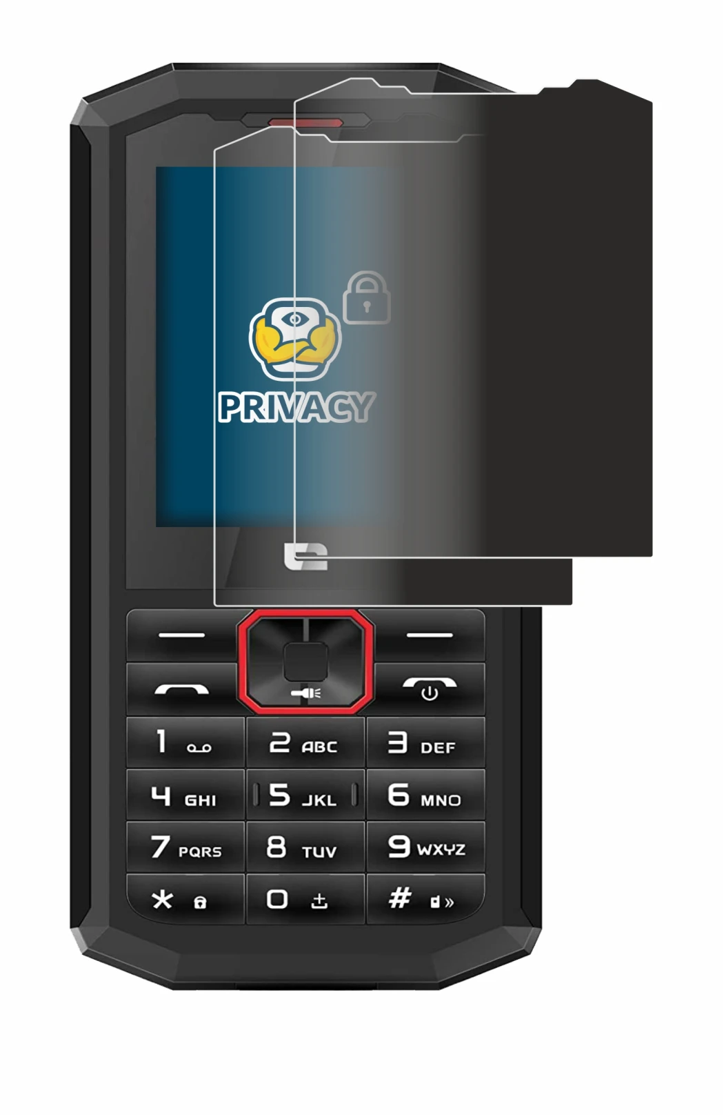 Image of the device Crosscall Spider X5 with a wide variety of screen protectors.