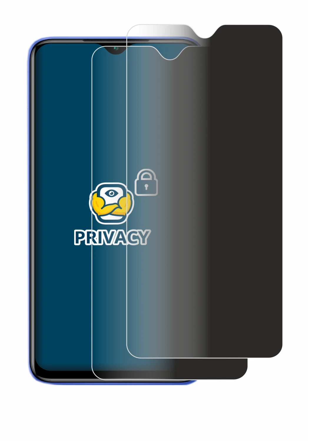 Image of the device Xiaomi Redmi 9T with a wide variety of screen protectors.