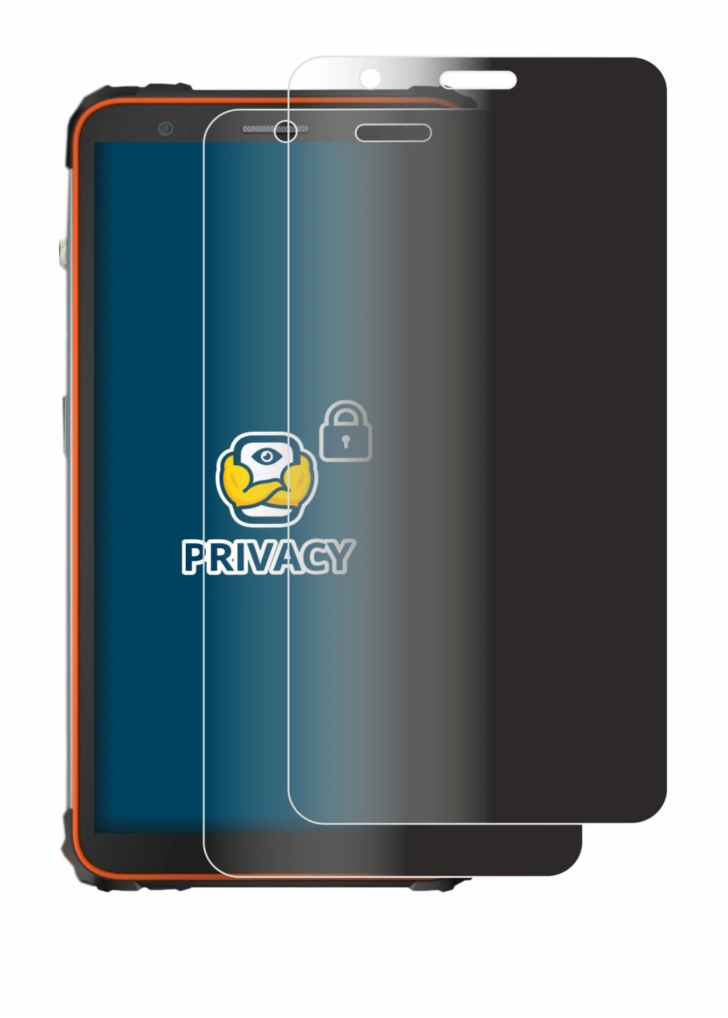 Image of the device Blackview BV6600 with a wide variety of screen protectors.