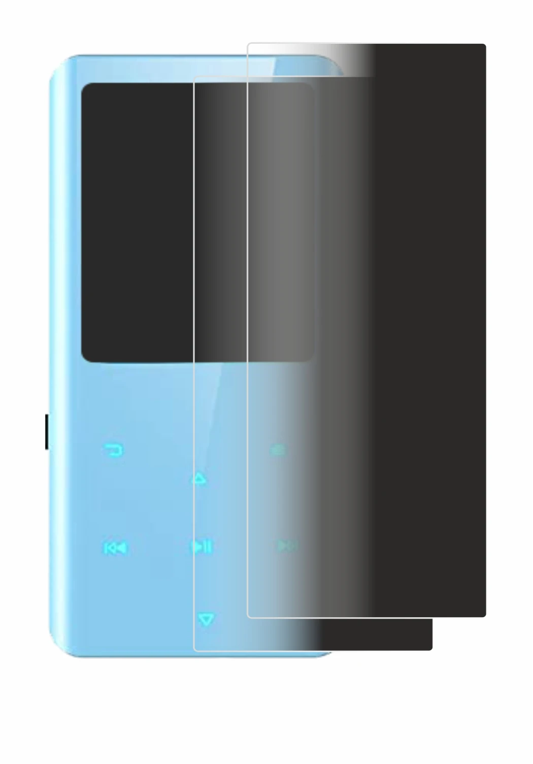 Image of the device AGPtek A19X with a wide variety of screen protectors.