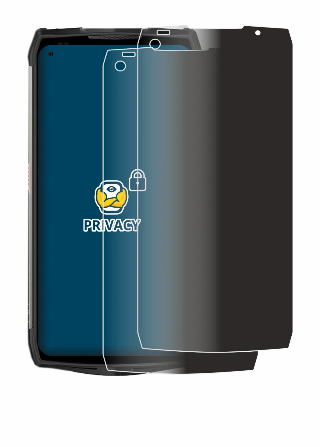 Image of the device Ulefone Power Armor 13 with a wide variety of screen protectors.