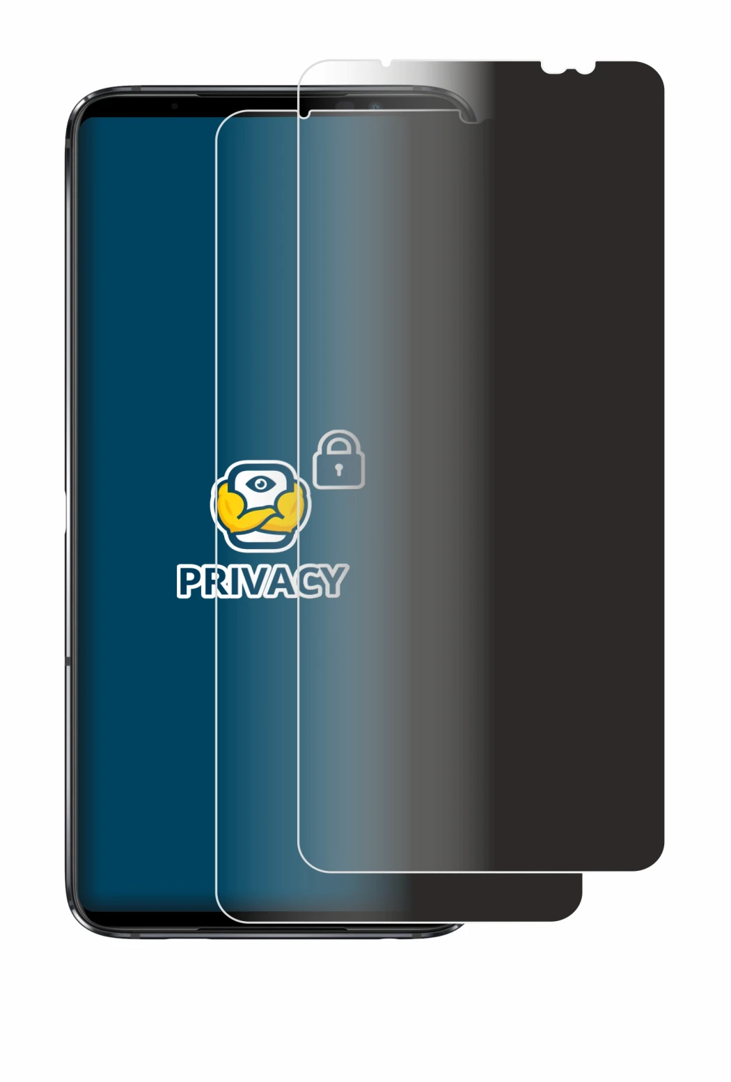 Image of the device ASUS ROG Phone 6 Pro with a wide variety of screen protectors.