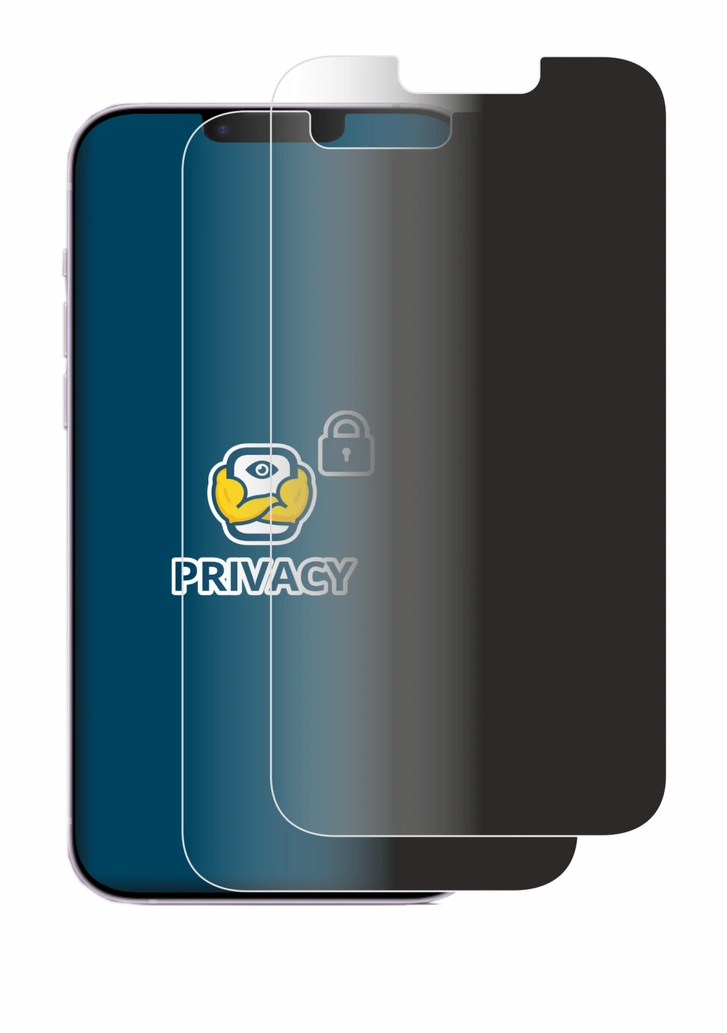 Image of the device Apple iPhone 14 Plus with a wide variety of screen protectors.