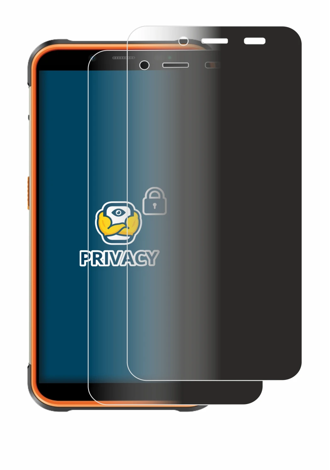 Image of the device Ulefone Power Armor 16 Pro with a wide variety of screen protectors.