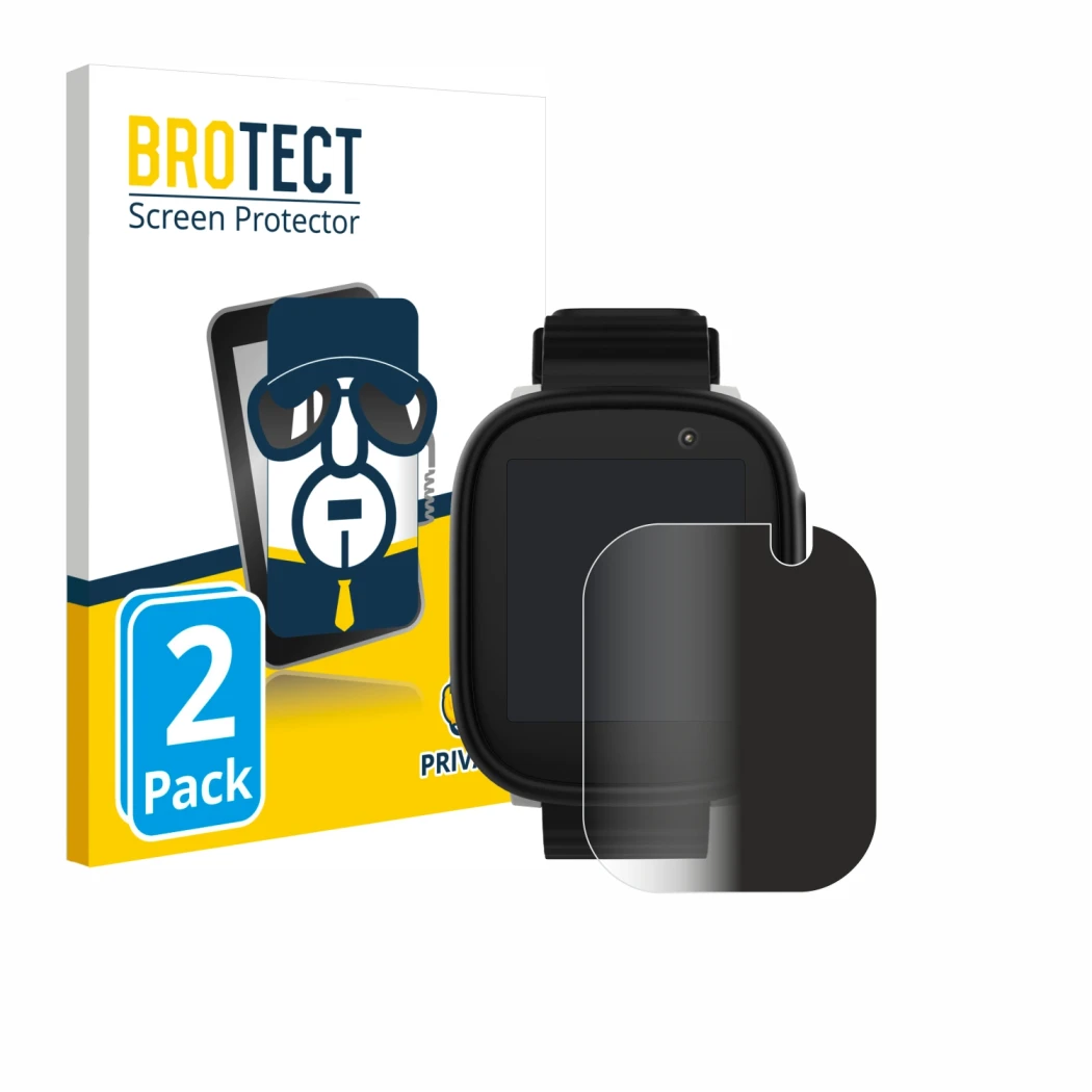 Front side of a product packaging with the brand logo BROTECT. Next to it is the device Xplora X6 Play 2022 (1st generation) s