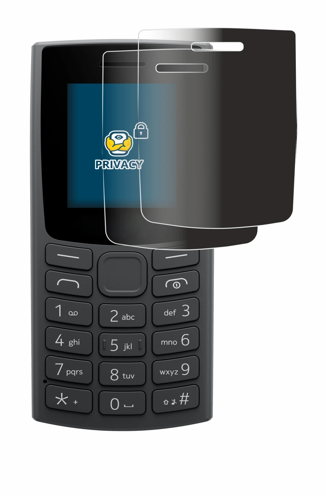 Image of the device Nokia 110 (2023) with a wide variety of screen protectors.