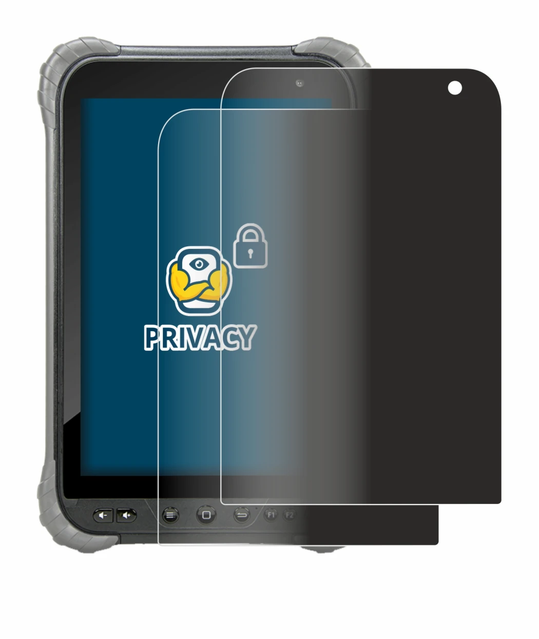 Image of the device Juniper Systems Cedar CT8X2 with a wide variety of screen protectors.
