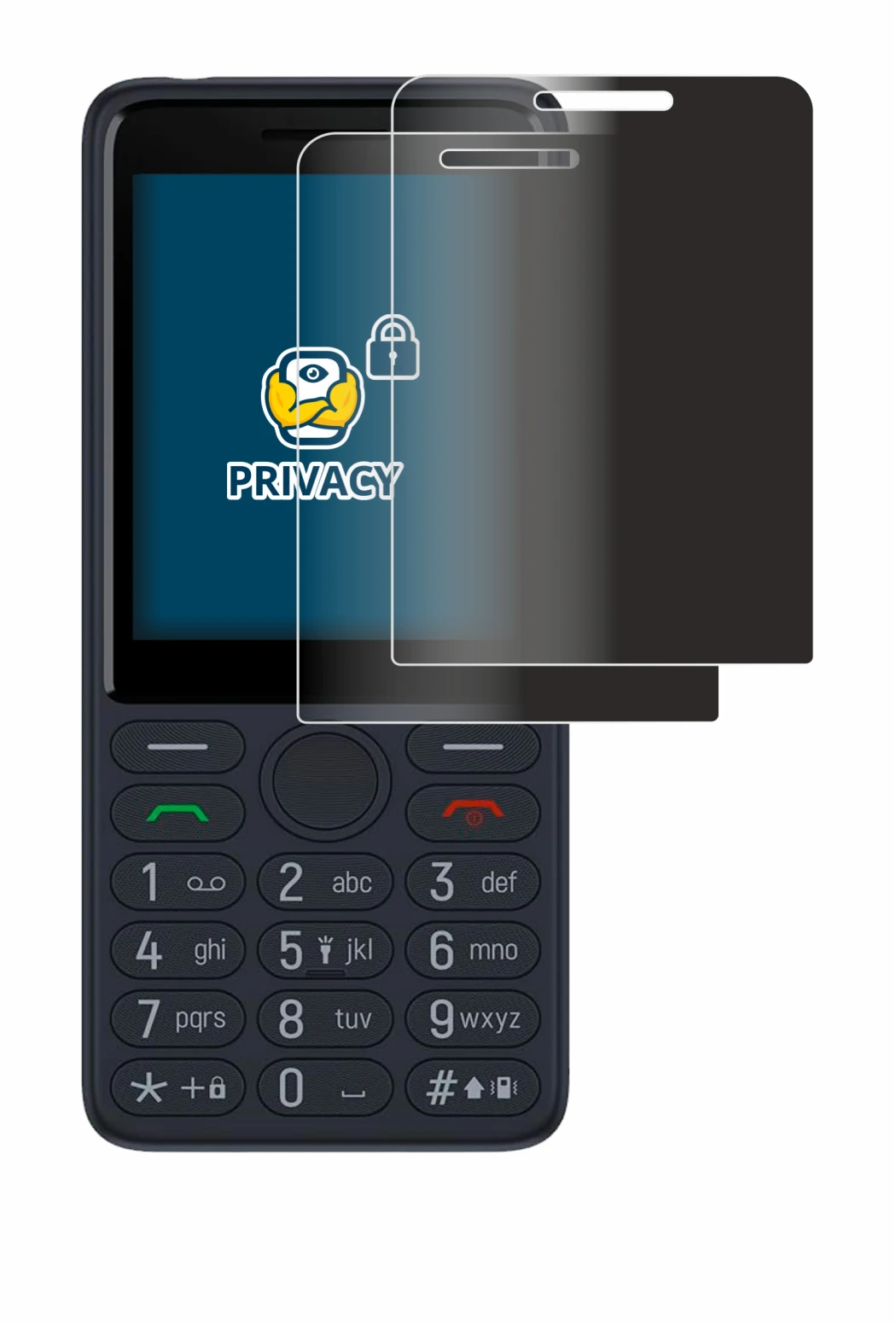 Image of the device TCL Onetouch 4022s with a wide variety of screen protectors.