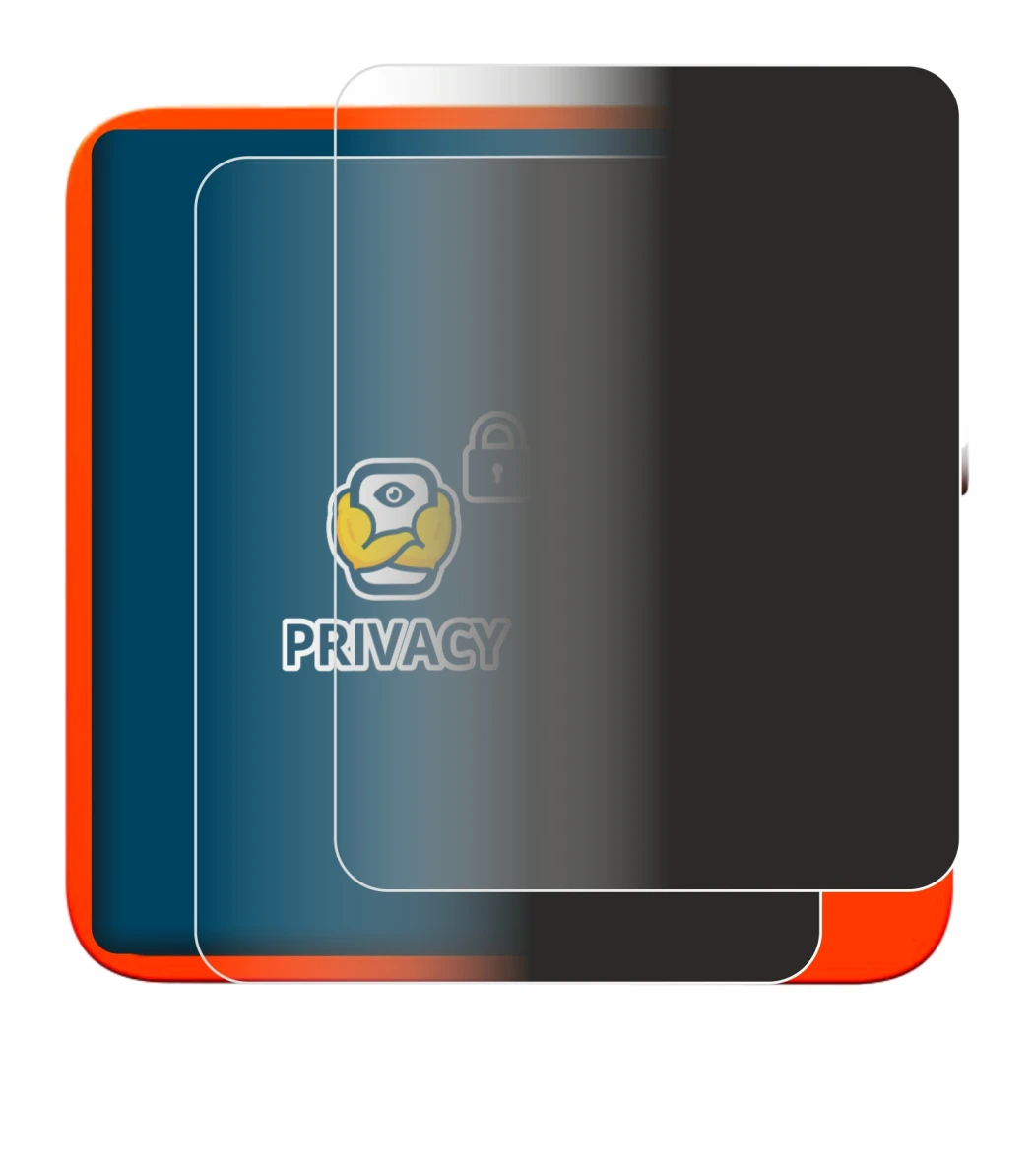 Image of the device rabbit r1 with a wide variety of screen protectors.