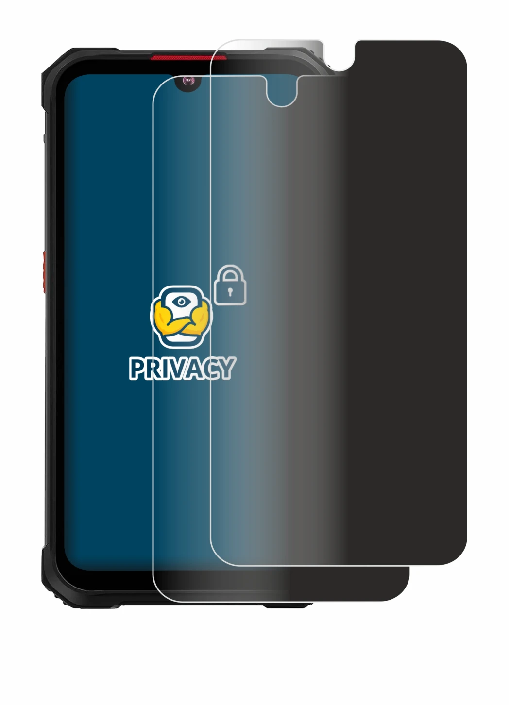Image of the device Hotwav Cyber 9 Pro with a wide variety of screen protectors.
