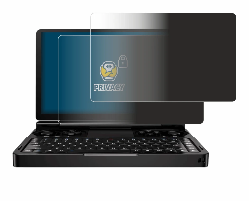 Image of the device GPD Win Mini (2024) with a wide variety of screen protectors.
