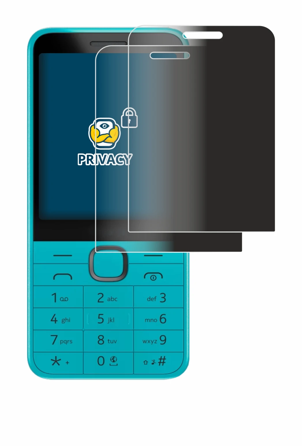 Image of the device Nokia 235 4G (2024) with a wide variety of screen protectors.
