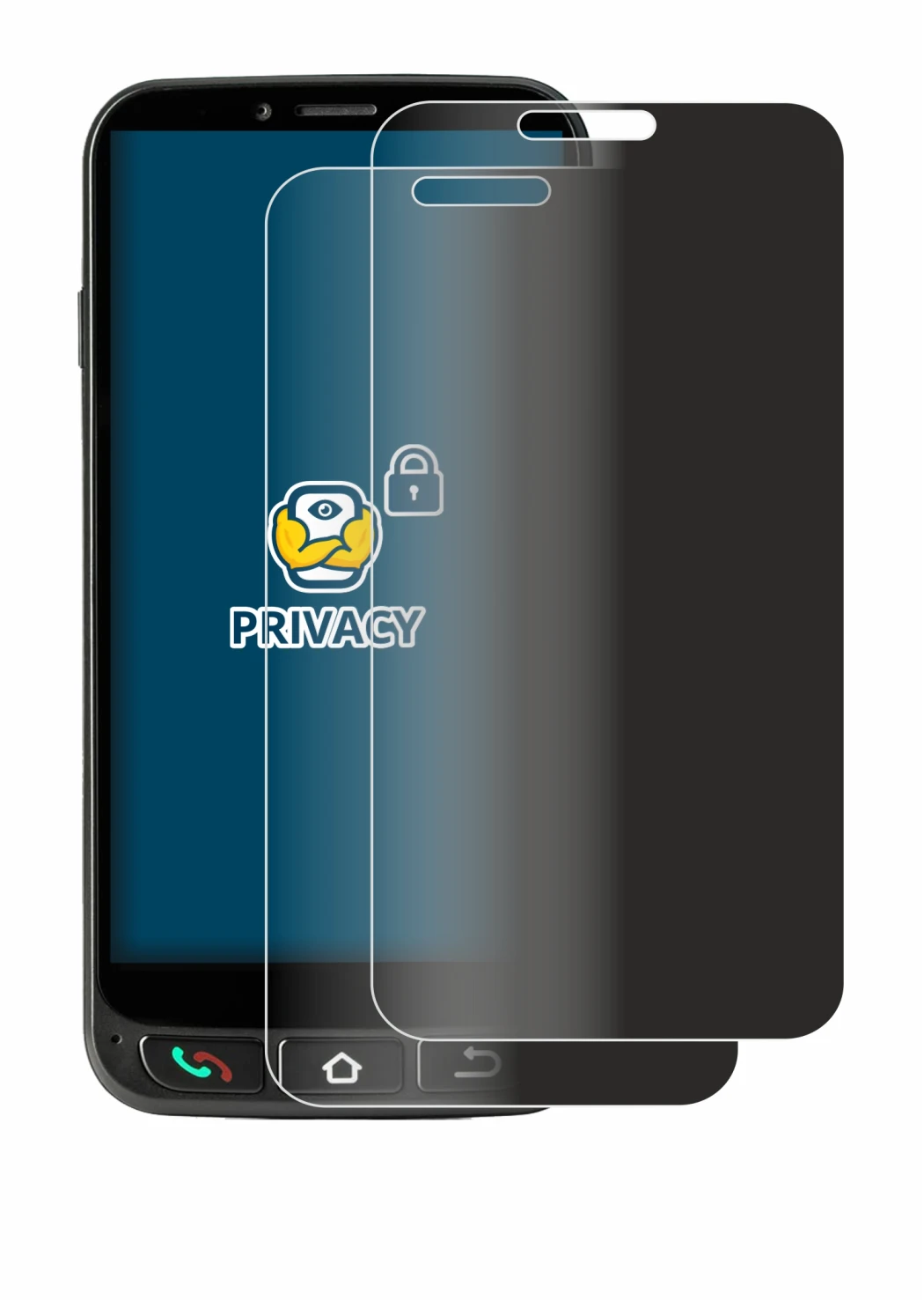 Image of the device SPC Zeus 4G Pro with a wide variety of screen protectors.
