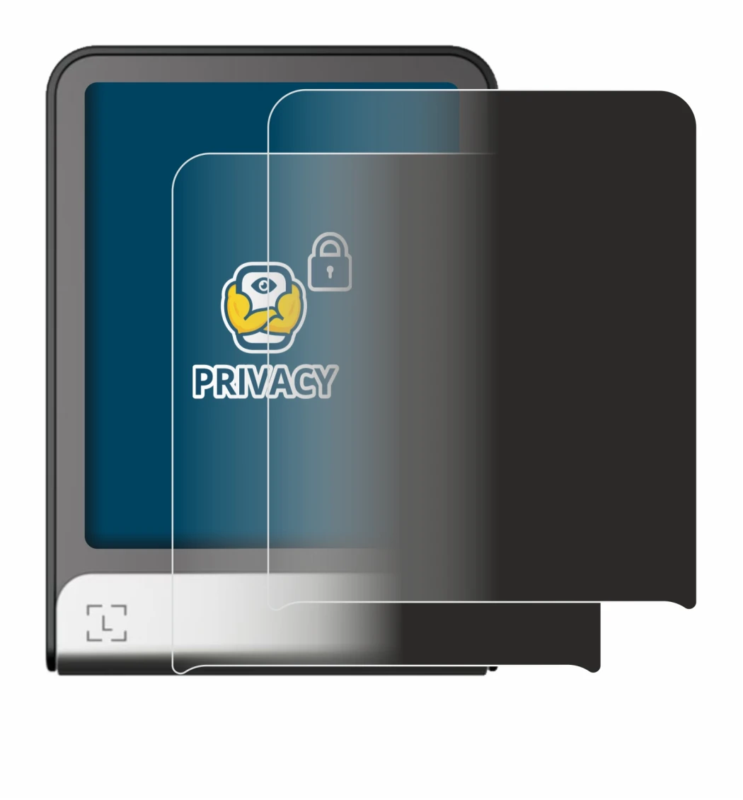 Image of the device Ledger Flex with a wide variety of screen protectors.