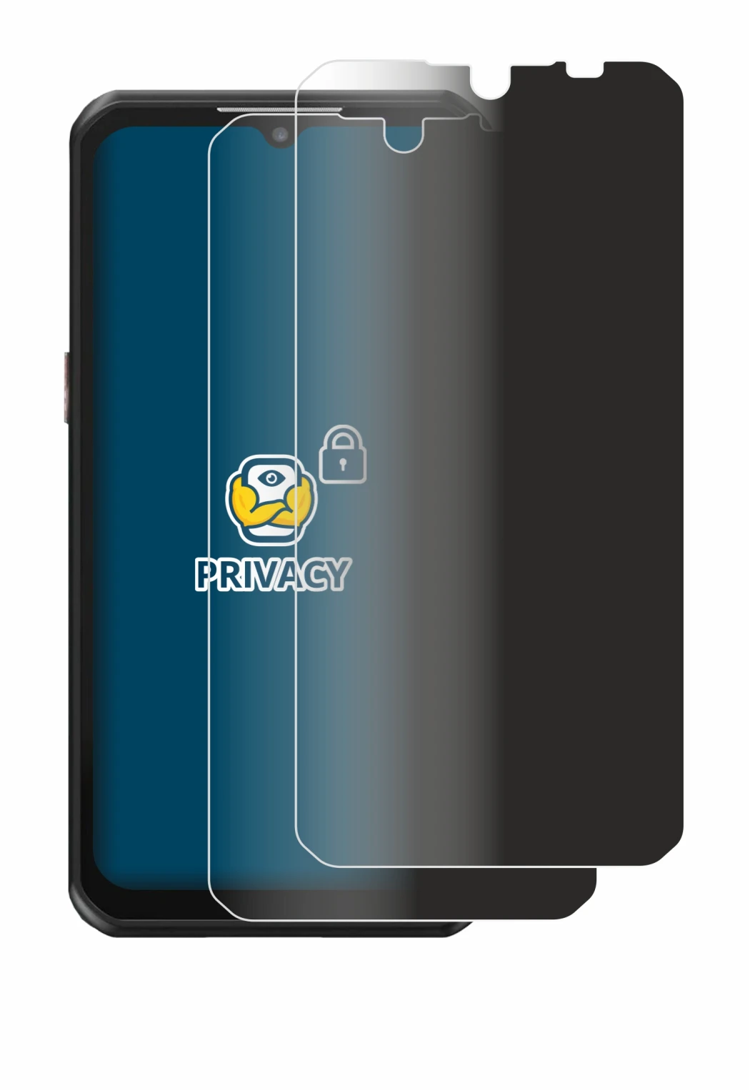 Image of the device Oukitel WP39 with a wide variety of screen protectors.
