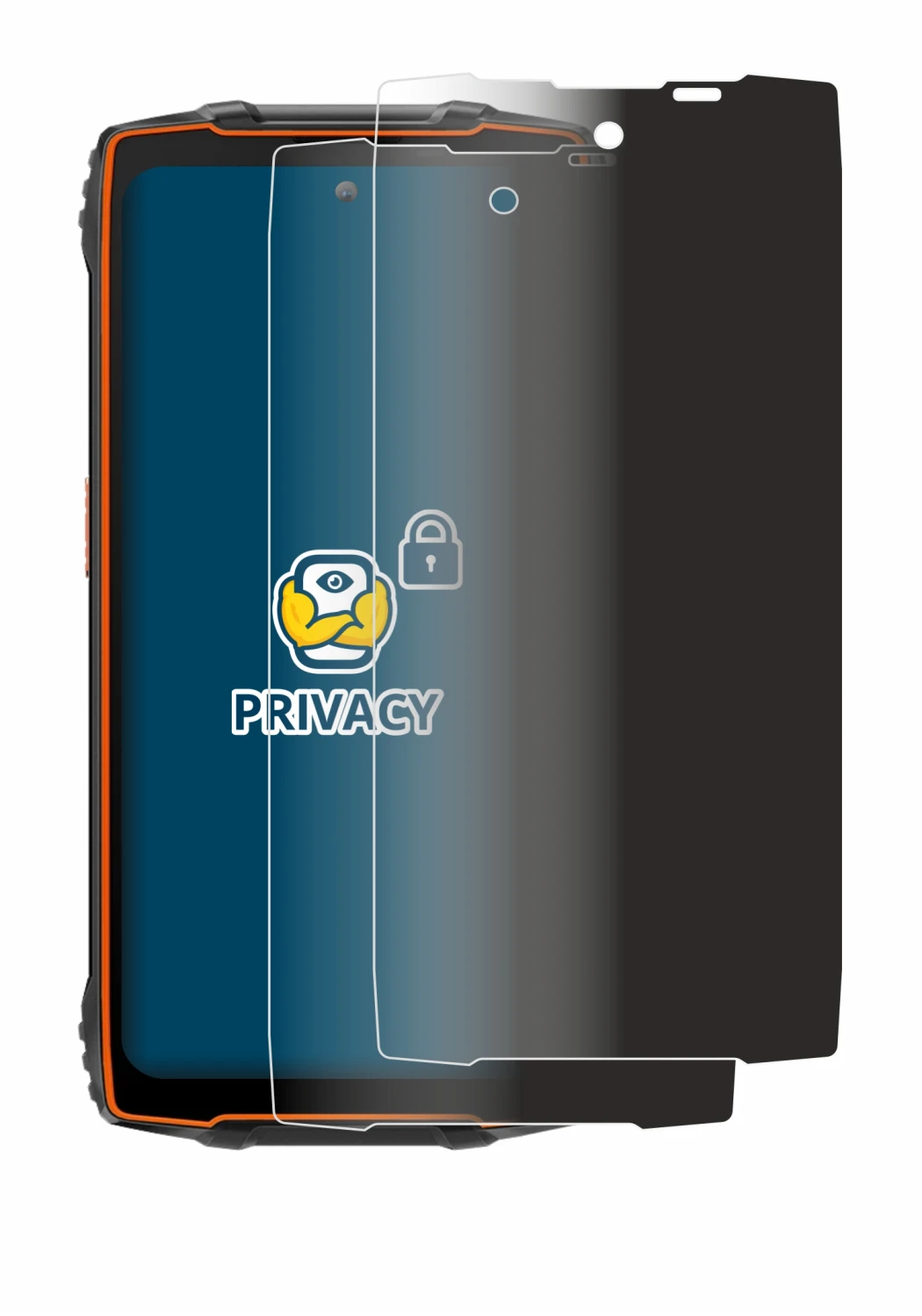 Image of the device Blackview BV8200 with a wide variety of screen protectors.