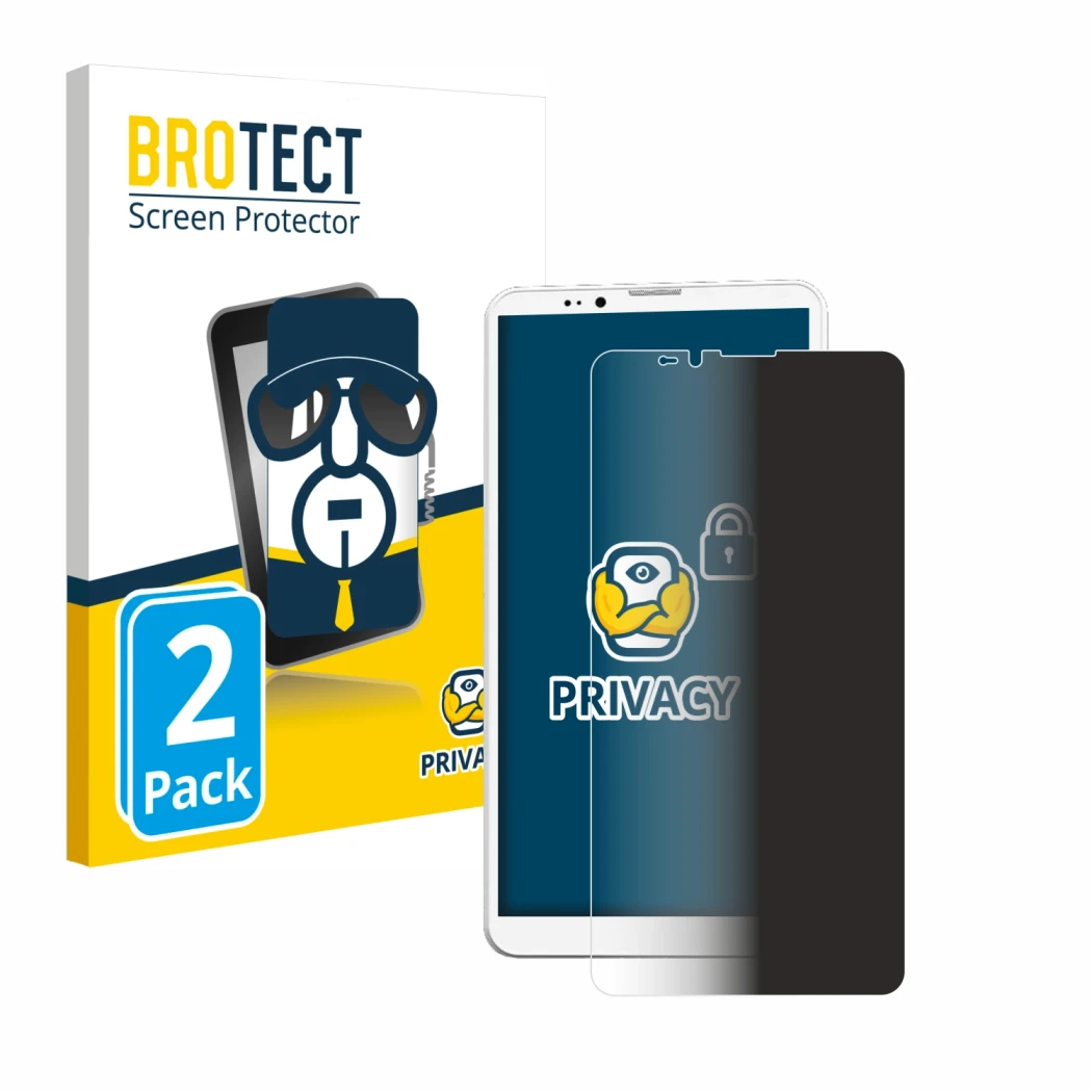 Front side of a product packaging with the brand logo BROTECT. Next to it is the device Bigme Hibreak Pro shown with the corre