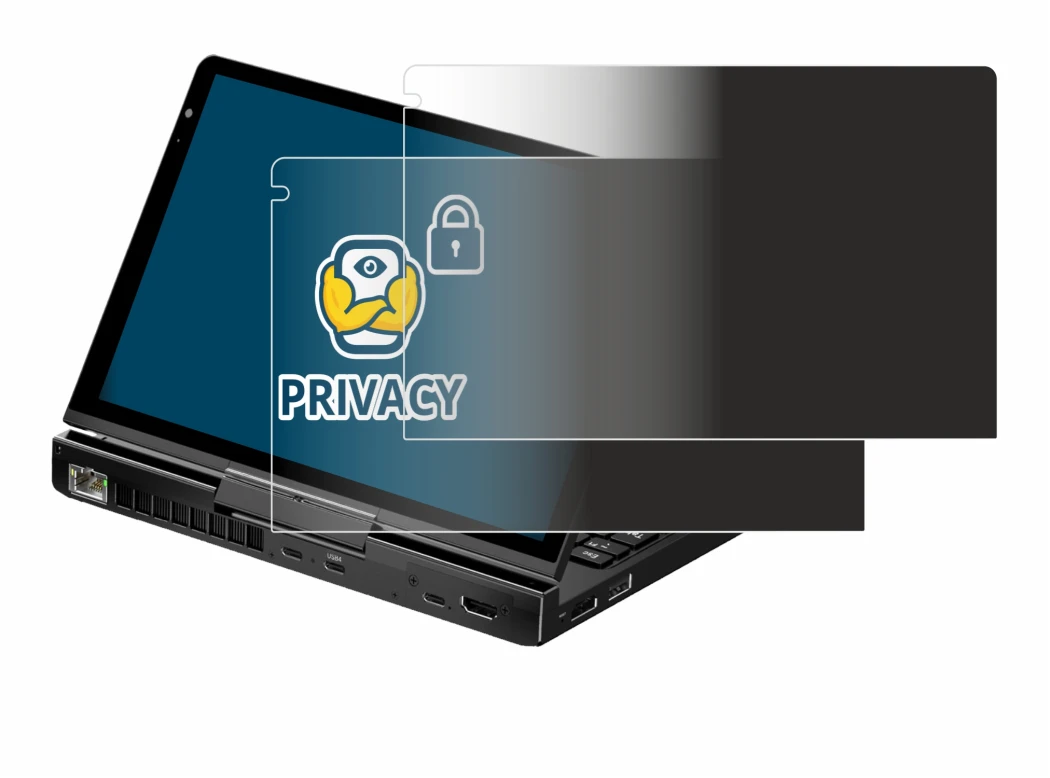 Image of the device GPD Pocket 4 with a wide variety of screen protectors.