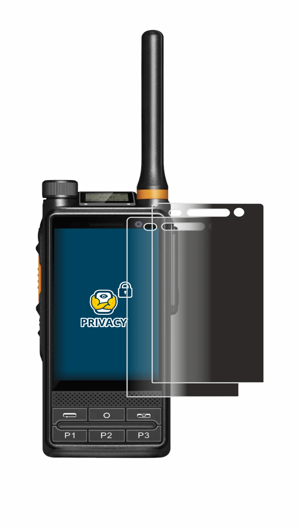 Image of the device Hytera PDC680 with a wide variety of screen protectors.