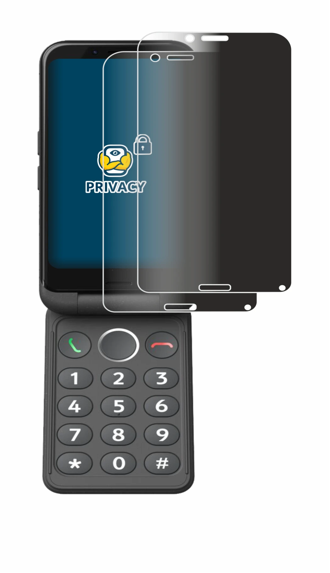 Image of the device Doro Aurora A20 with a wide variety of screen protectors.