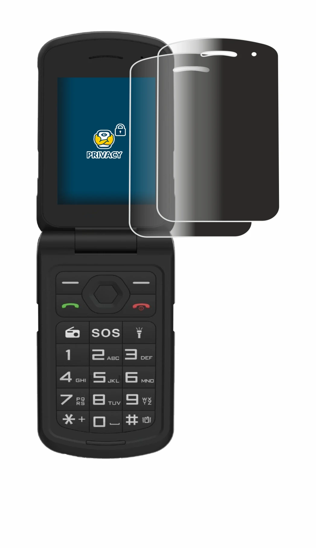 Image of the device AGM M10 with a wide variety of screen protectors.
