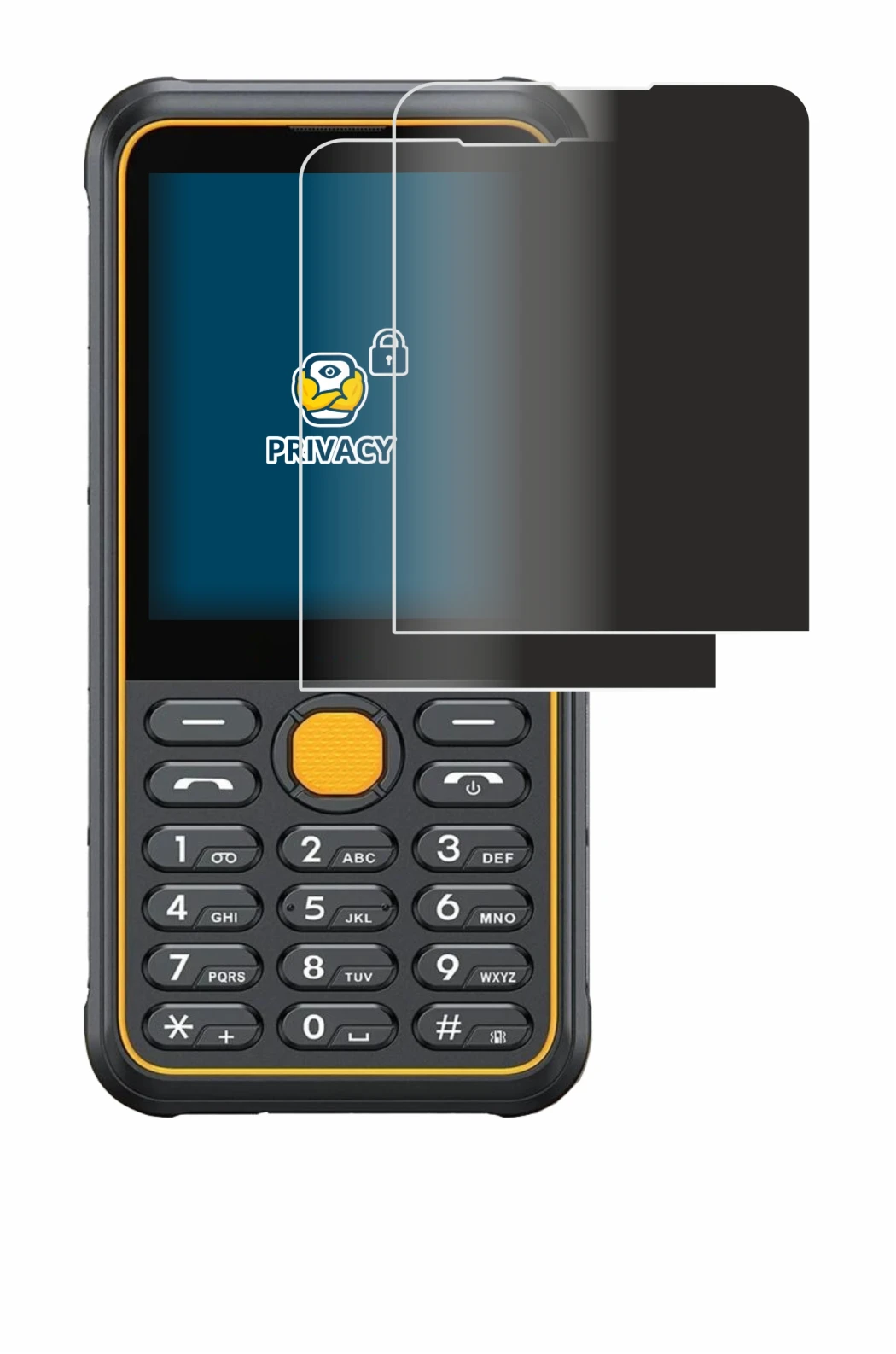 Image of the device Ulefone Armor Mini 4 with a wide variety of screen protectors.