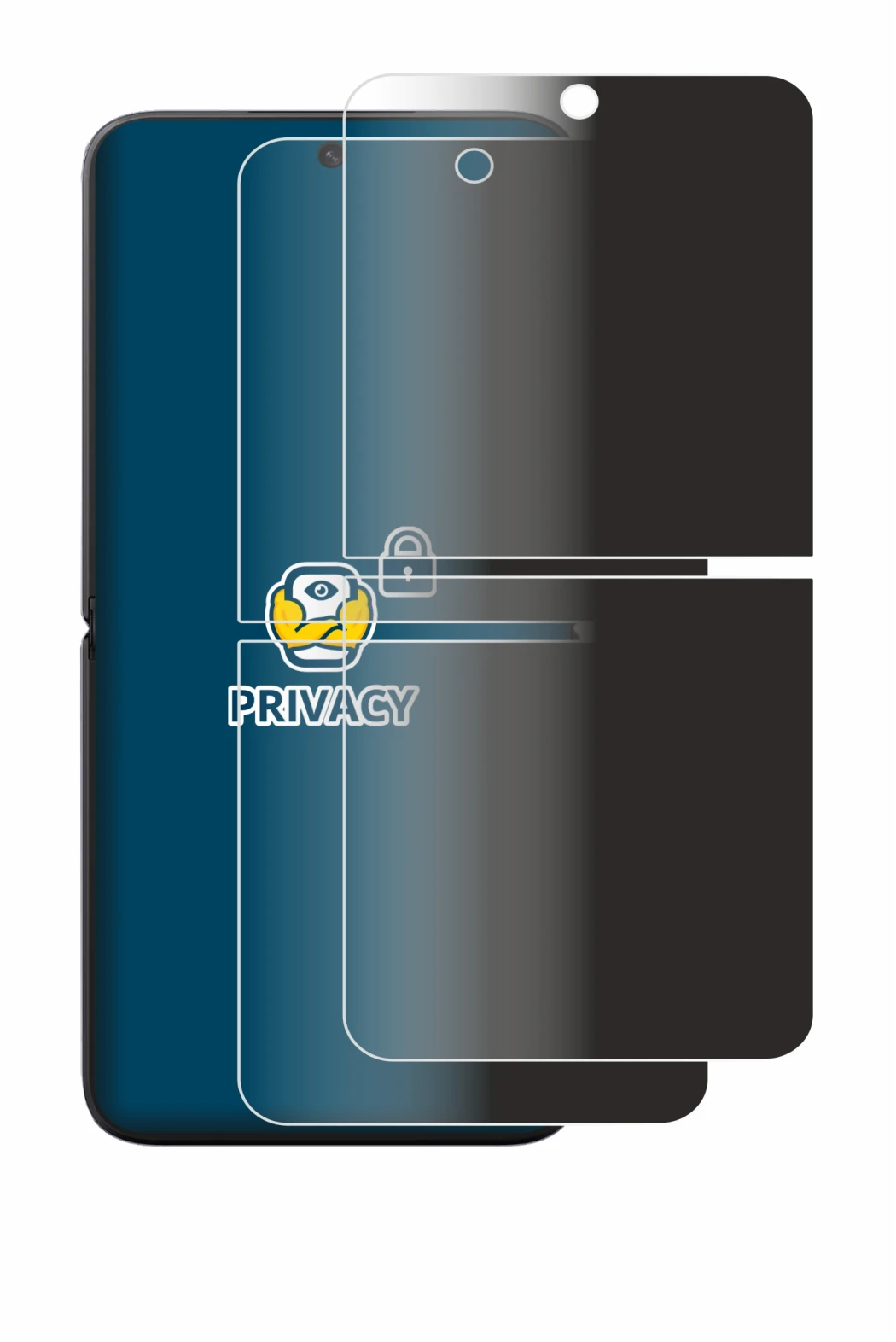 Image of the device Xiaomi MIX Flip with a wide variety of screen protectors.
