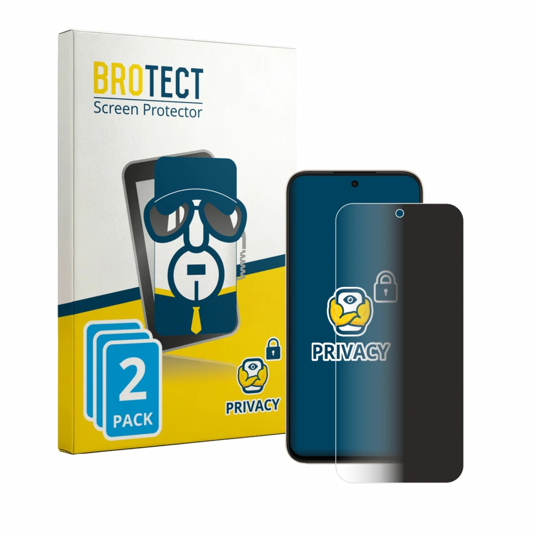 Front side of a product packaging with the brand logo BROTECT. Next to it is the device Oppo A6t shown with the corresponding 