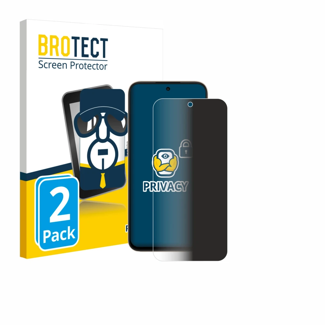 Front side of a product packaging with the brand logo BROTECT. Next to it is the device Oppo A6t Pro 4G shown with the corresp