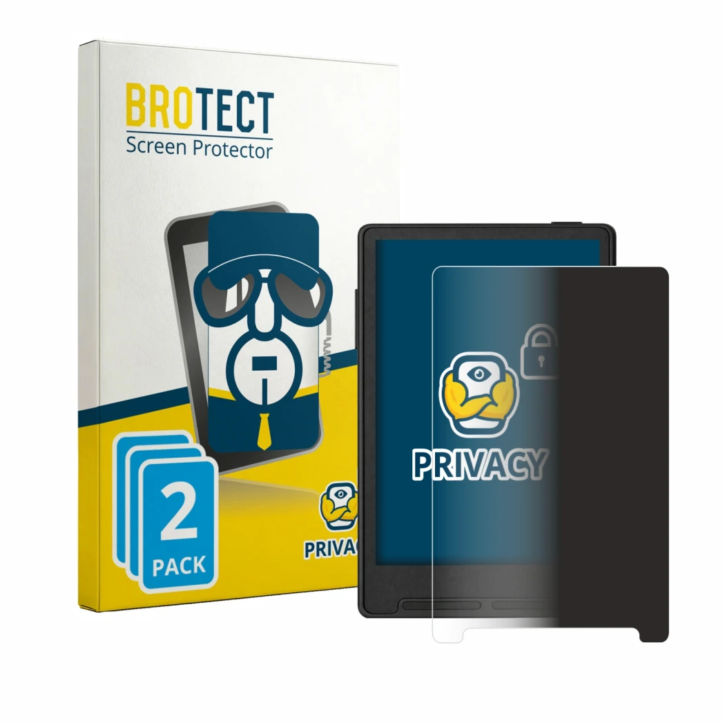 Front side of a product packaging with the brand logo BROTECT. Next to it is the device Xteink X3 shown with the corresponding
