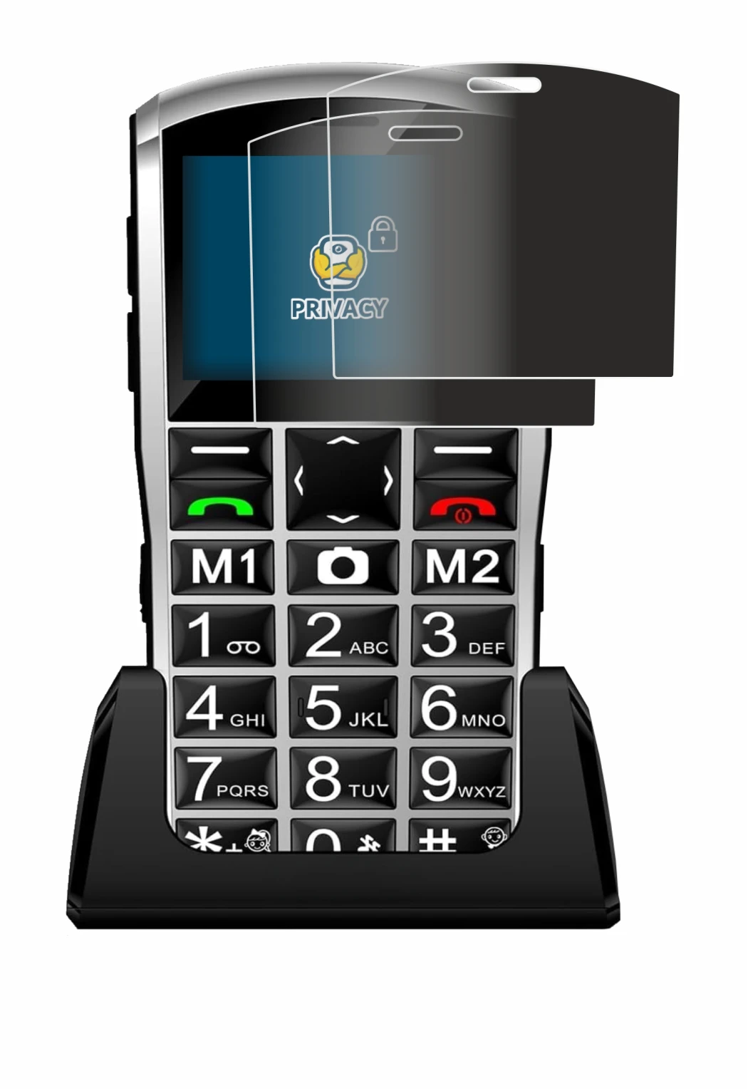 Image of the device Artfone A400 Pro 4G with a wide variety of screen protectors.