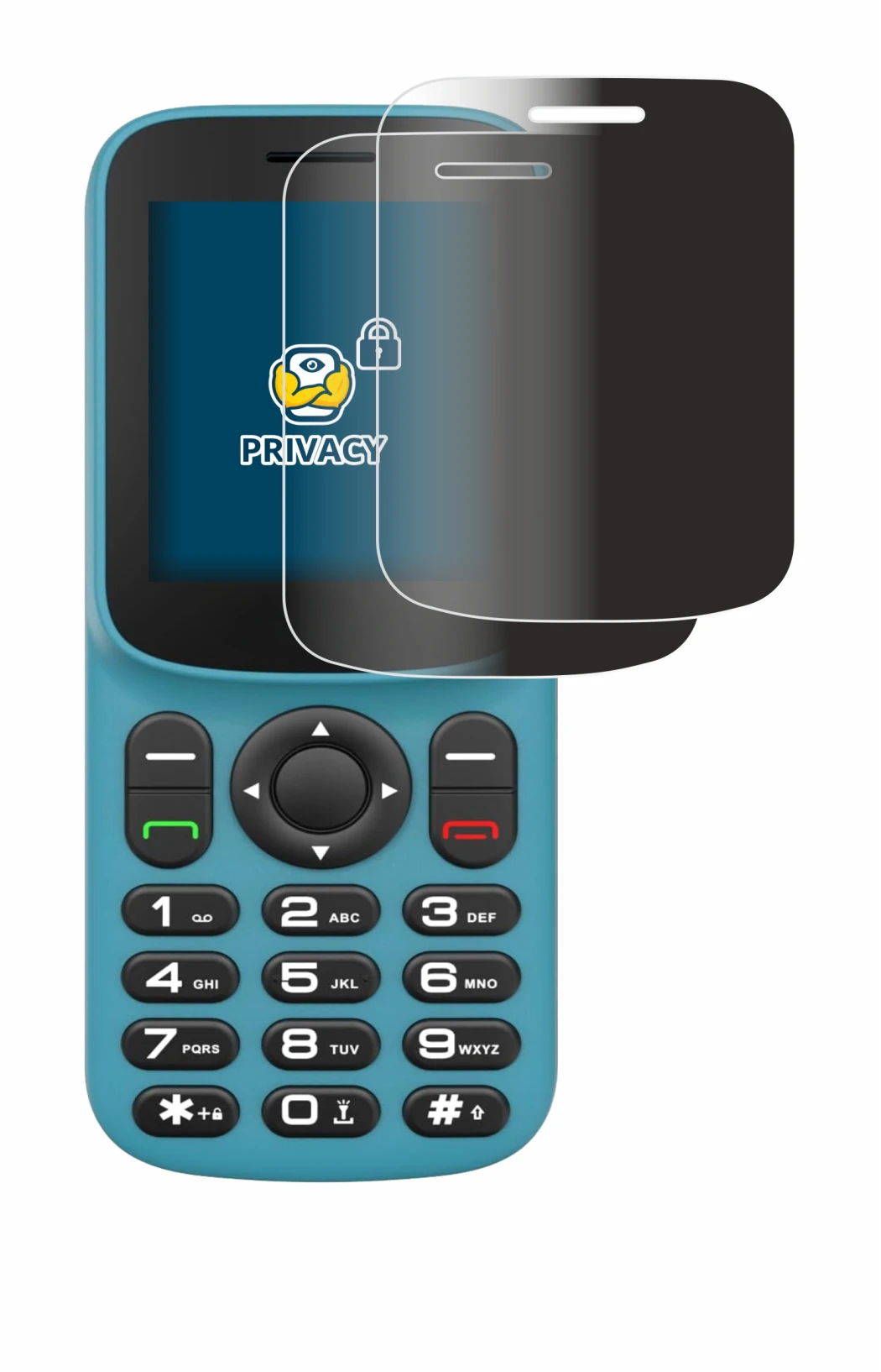 Image of the device Uleway T185 with a wide variety of screen protectors.
