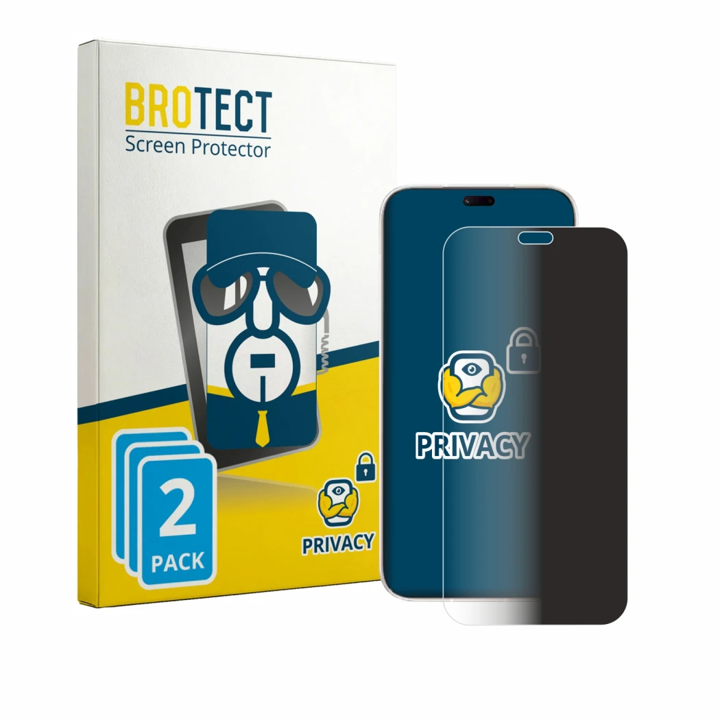 Front side of a product packaging with the brand logo BROTECT. Next to it is the device Honor Play 11 Plus shown with the corr