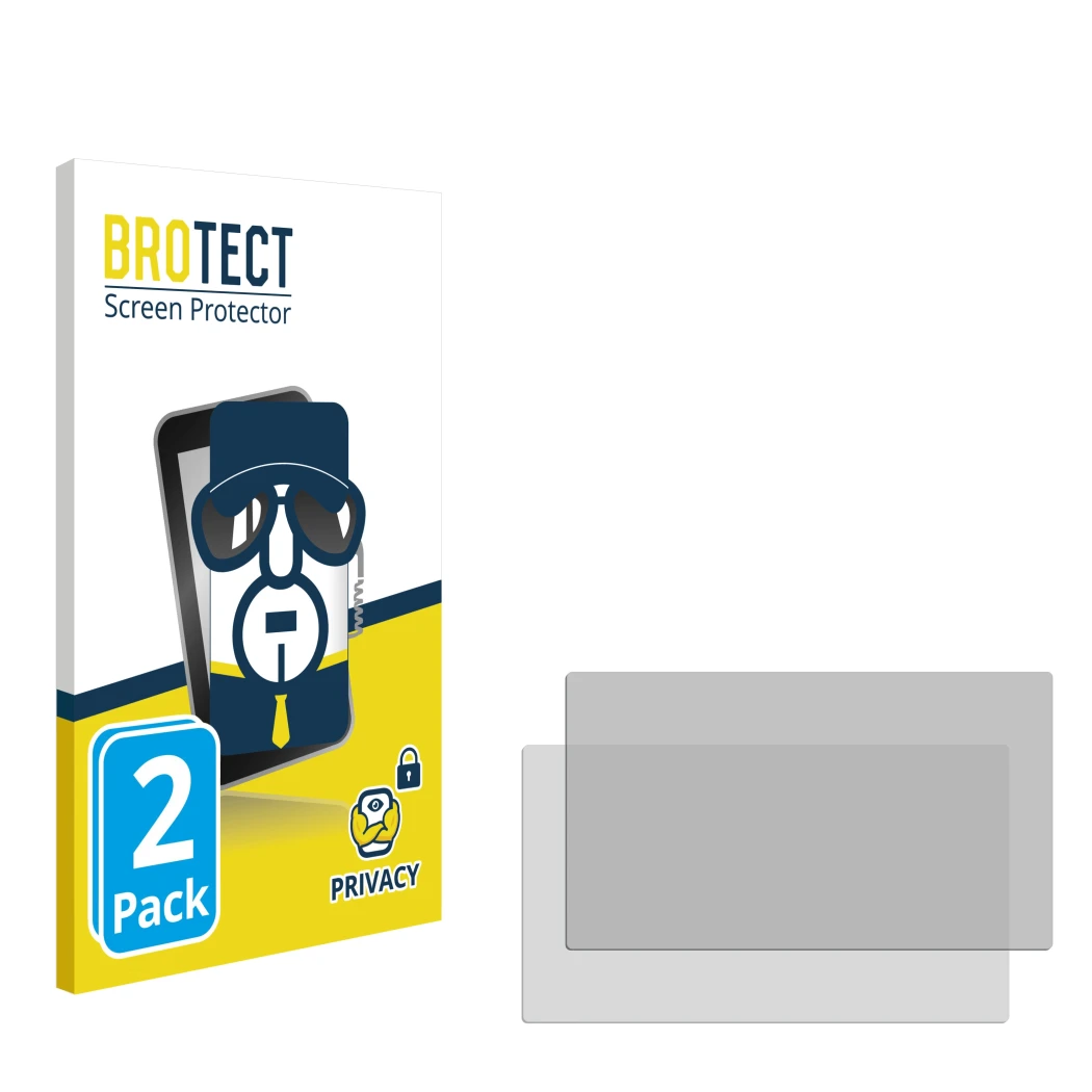 Front side of a product packaging with the brand logo BROTECT. Next to it is the corresponding screen protector.