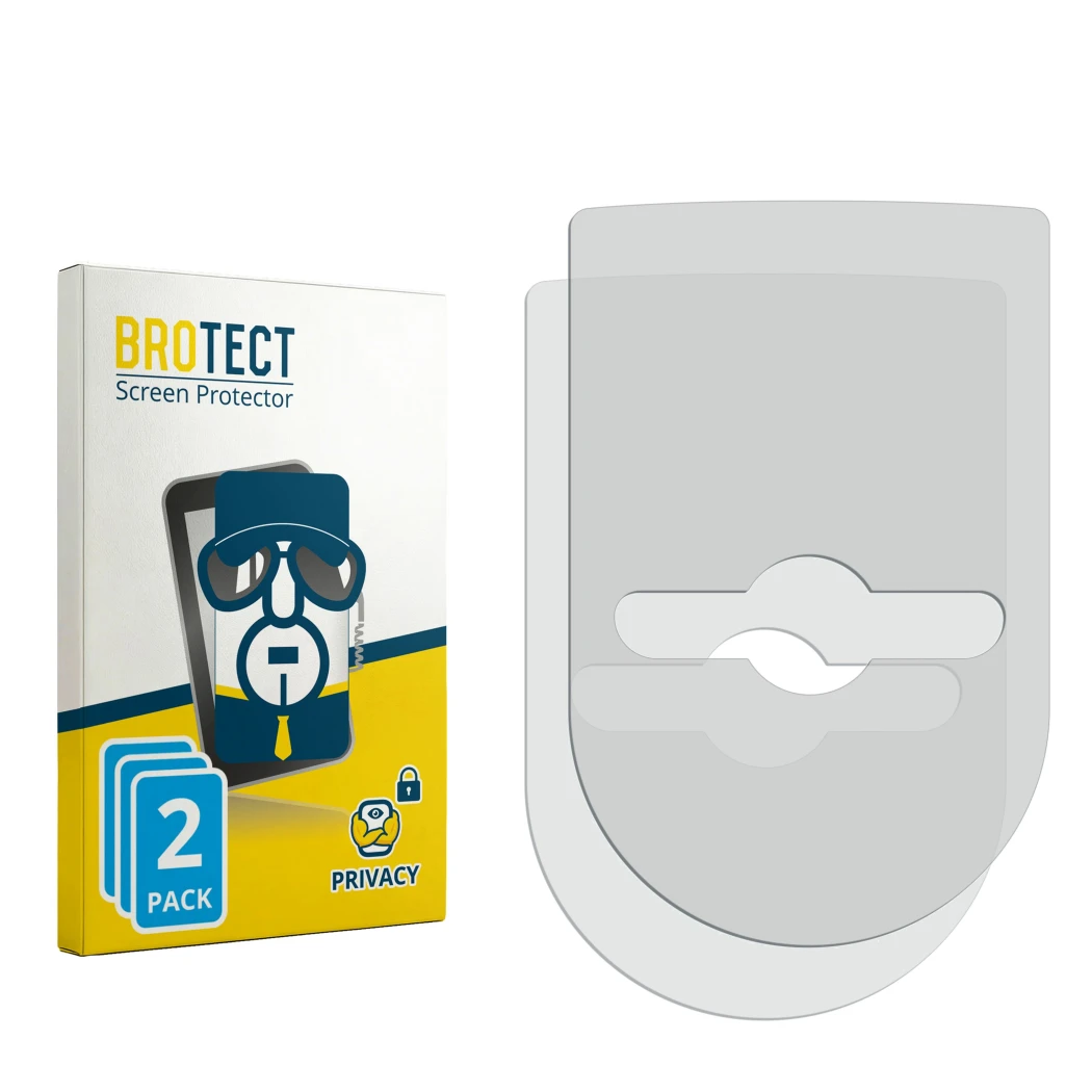 Front side of a product packaging with the brand logo BROTECT. Next to it is the corresponding screen protector.