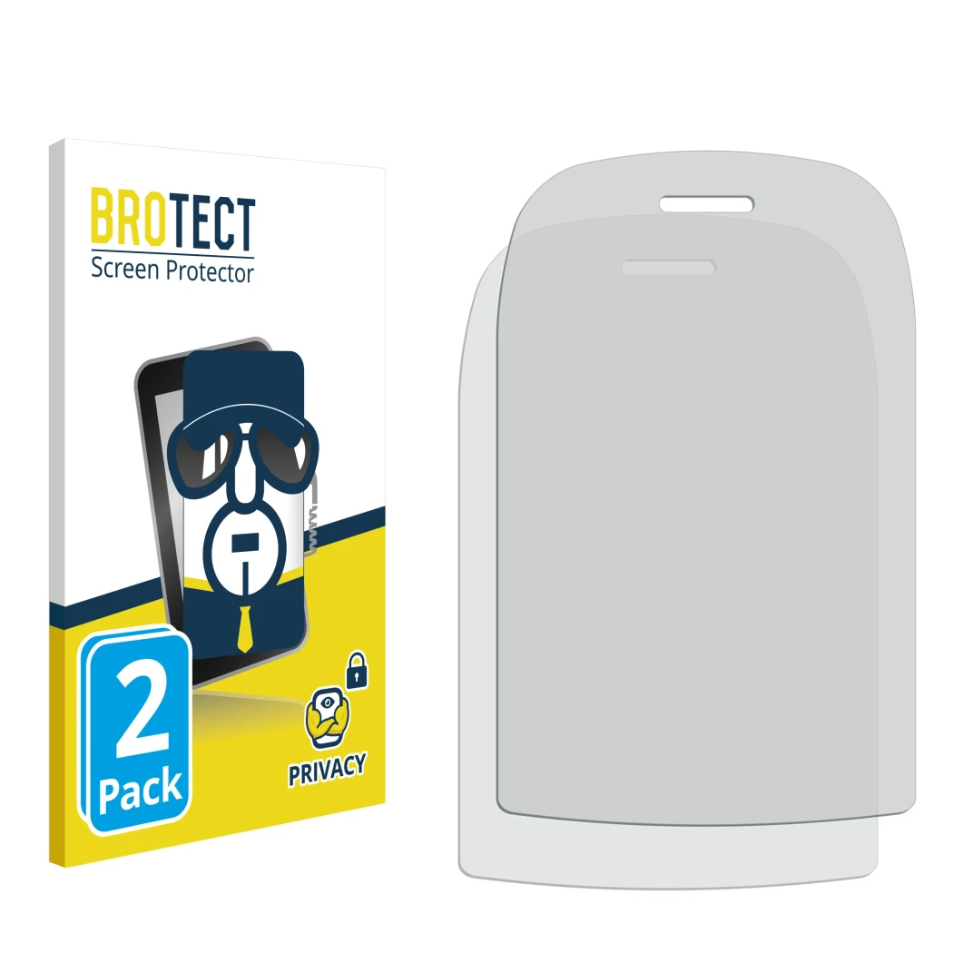 Front side of a product packaging with the brand logo BROTECT. Next to it is the corresponding screen protector.