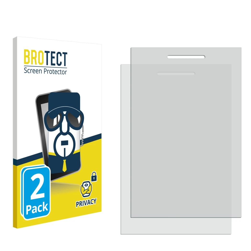 Front side of a product packaging with the brand logo BROTECT. Next to it is the corresponding screen protector.