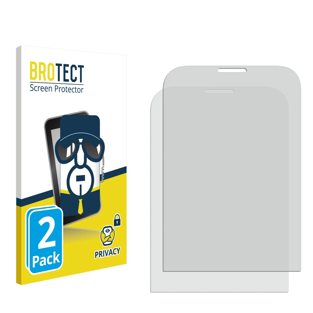 Front side of a product packaging with the brand logo BROTECT. Next to it is the corresponding screen protector.