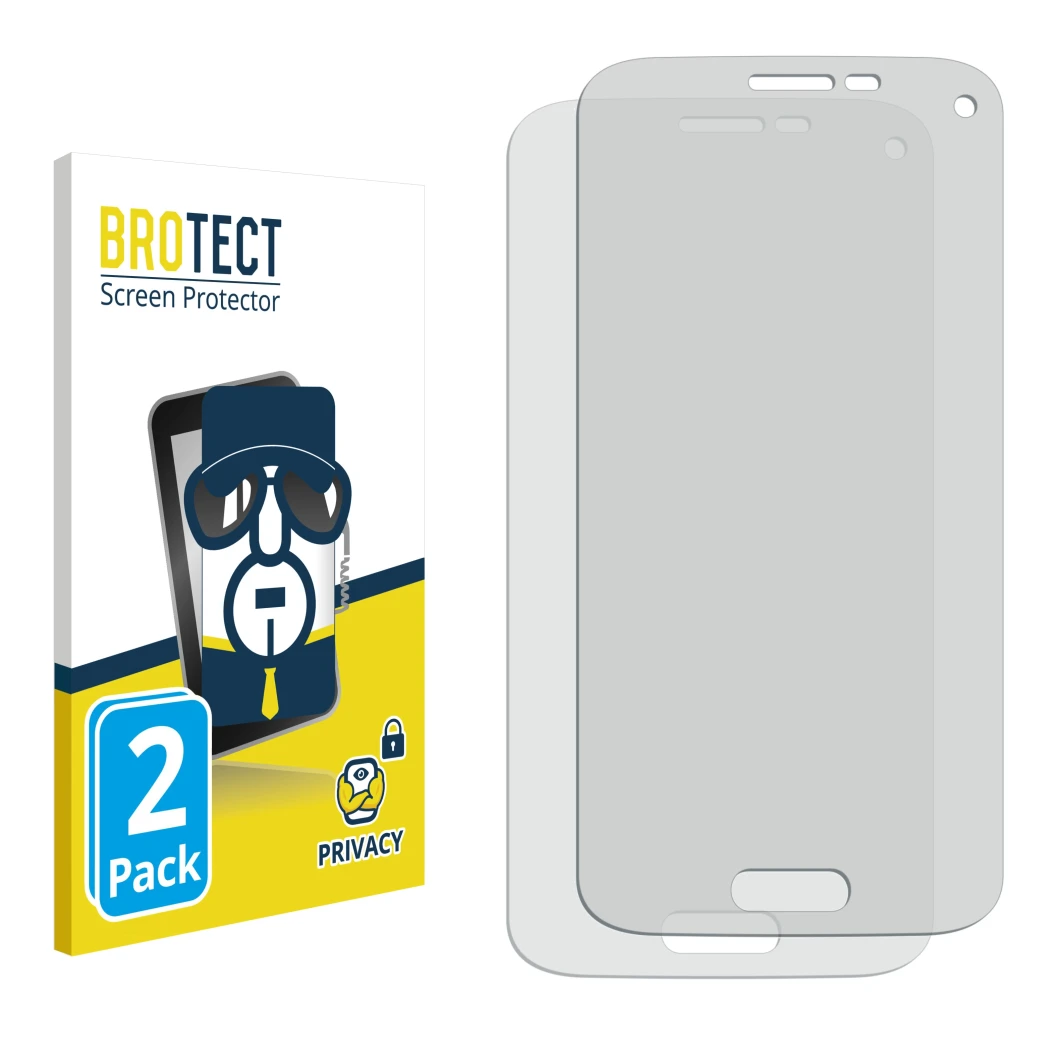 Front side of a product packaging with the brand logo BROTECT. Next to it is the corresponding screen protector.