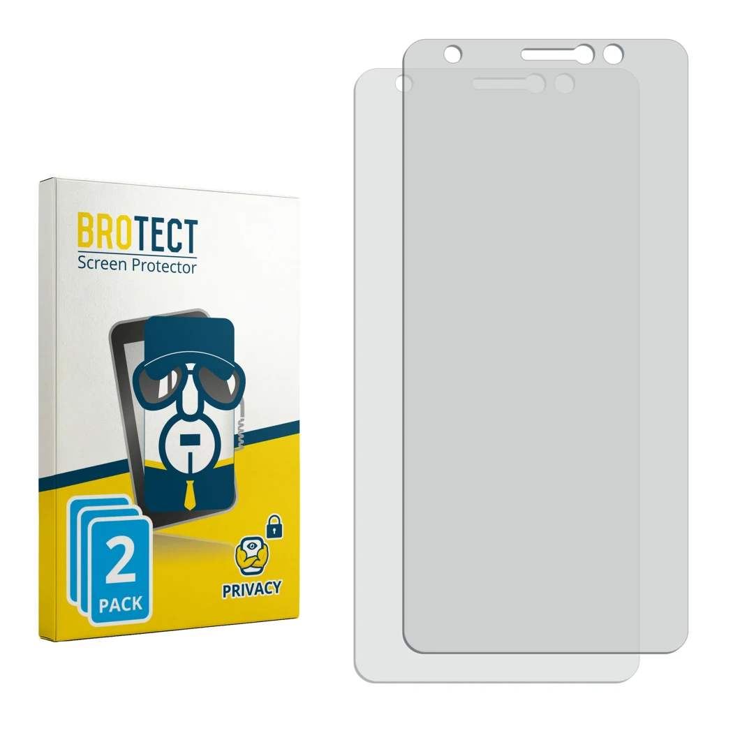 Front side of a product packaging with the brand logo BROTECT. Next to it is the corresponding screen protector.
