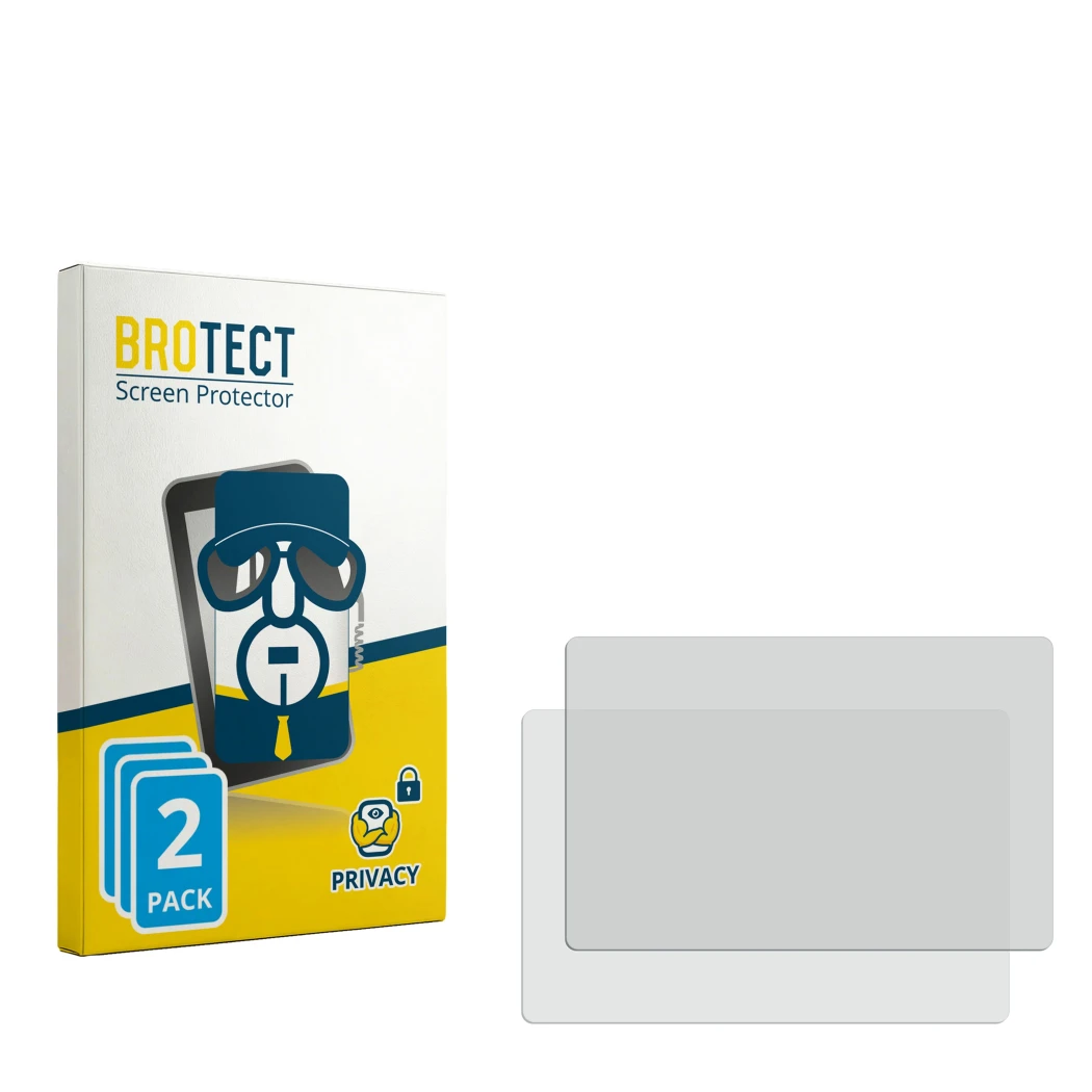 Front side of a product packaging with the brand logo BROTECT. Next to it is the corresponding screen protector.