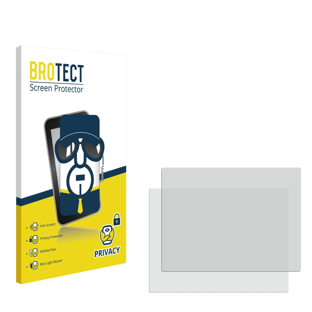 Front side of a product packaging with the brand logo BROTECT. Next to it is the corresponding screen protector.