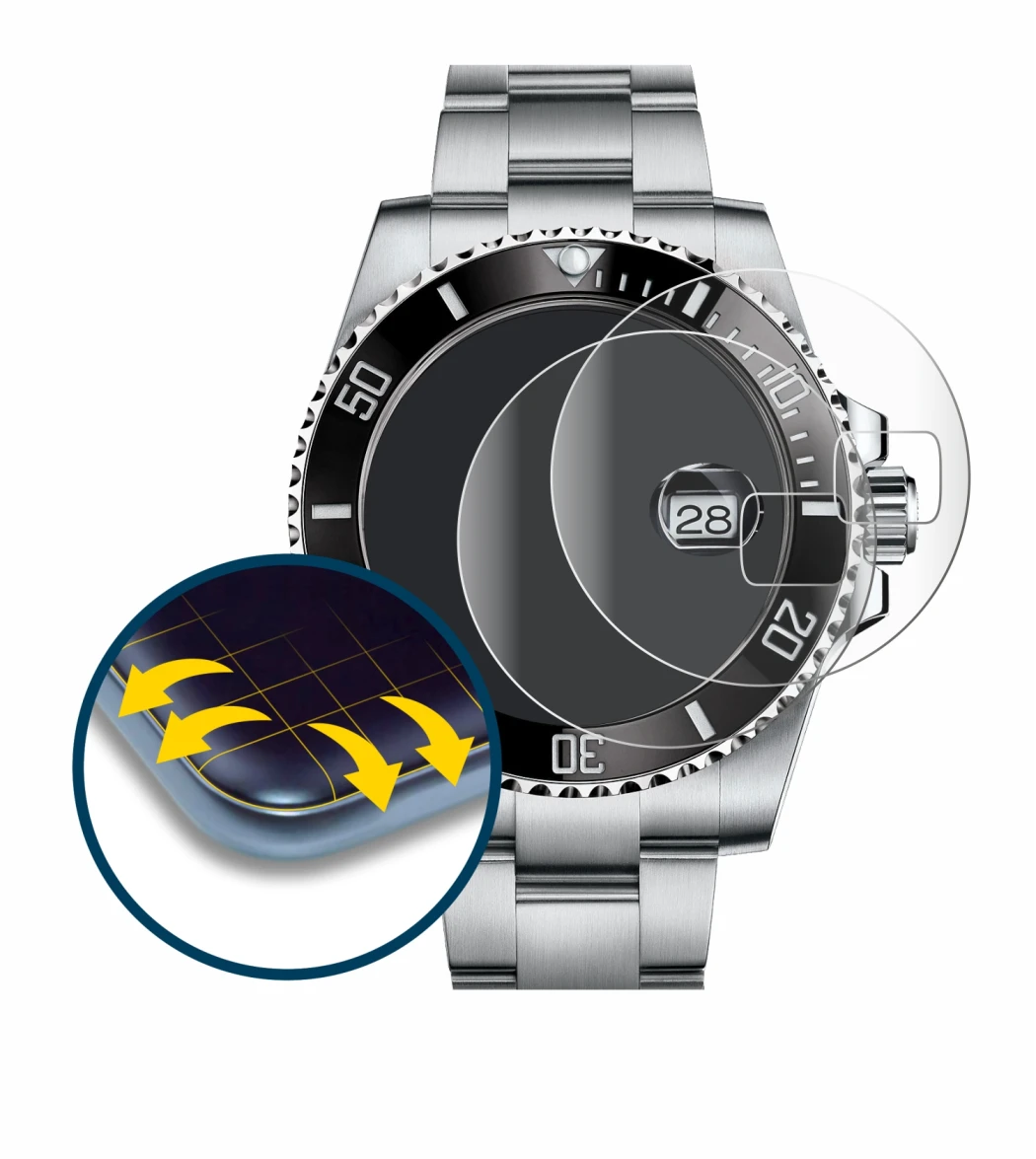 Image of the device Rolex Submariner (Date) with a wide variety of screen protectors.