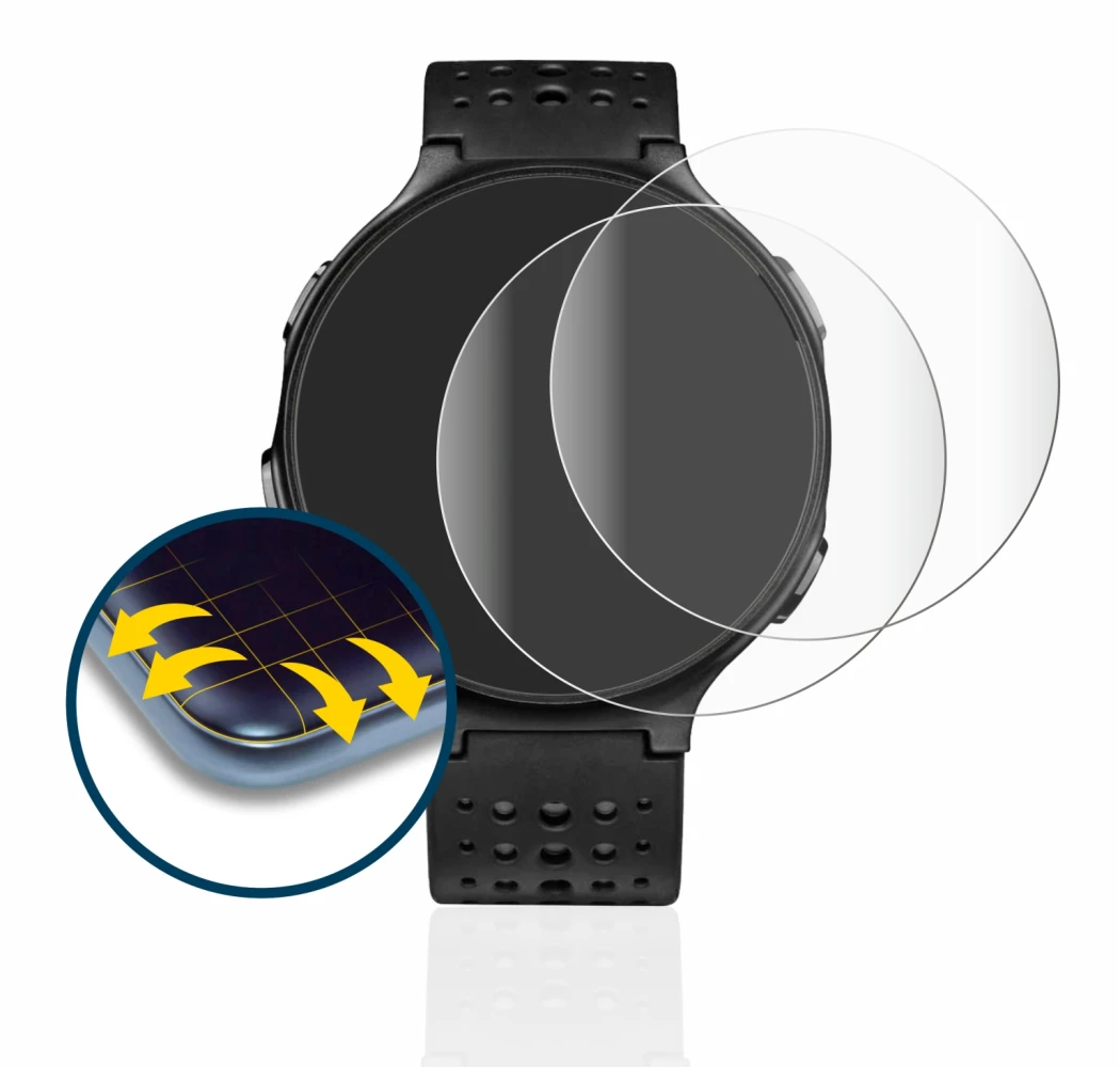 Image of the device Garmin Forerunner 235 with a wide variety of screen protectors.
