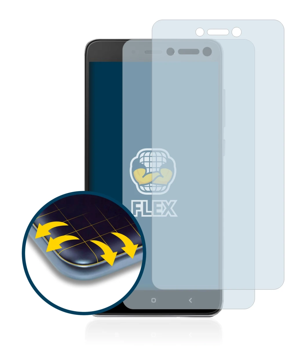 Image of the device Xiaomi Redmi Note 4 with a wide variety of screen protectors.
