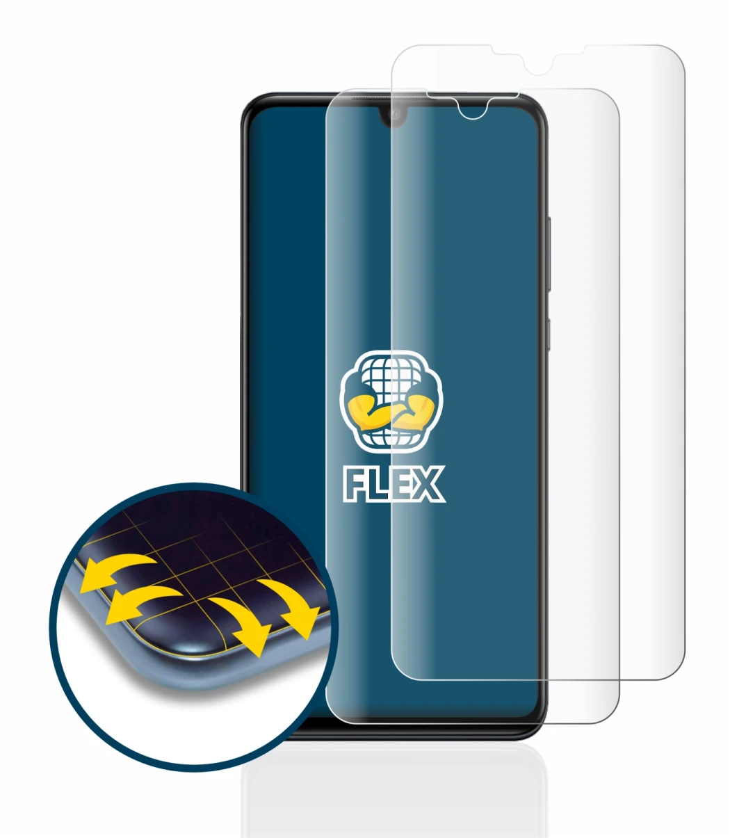 Image of the device Huawei P30 lite with a wide variety of screen protectors.